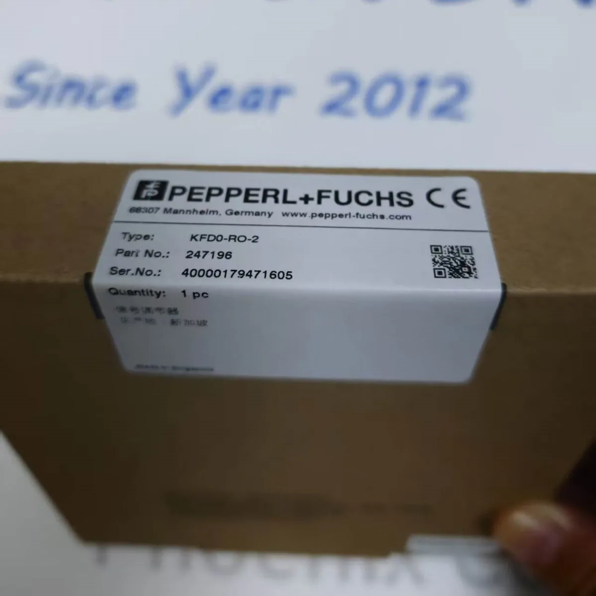 Pepperl+Fuchs KFD0-RO-2 individual product packages in an open carton