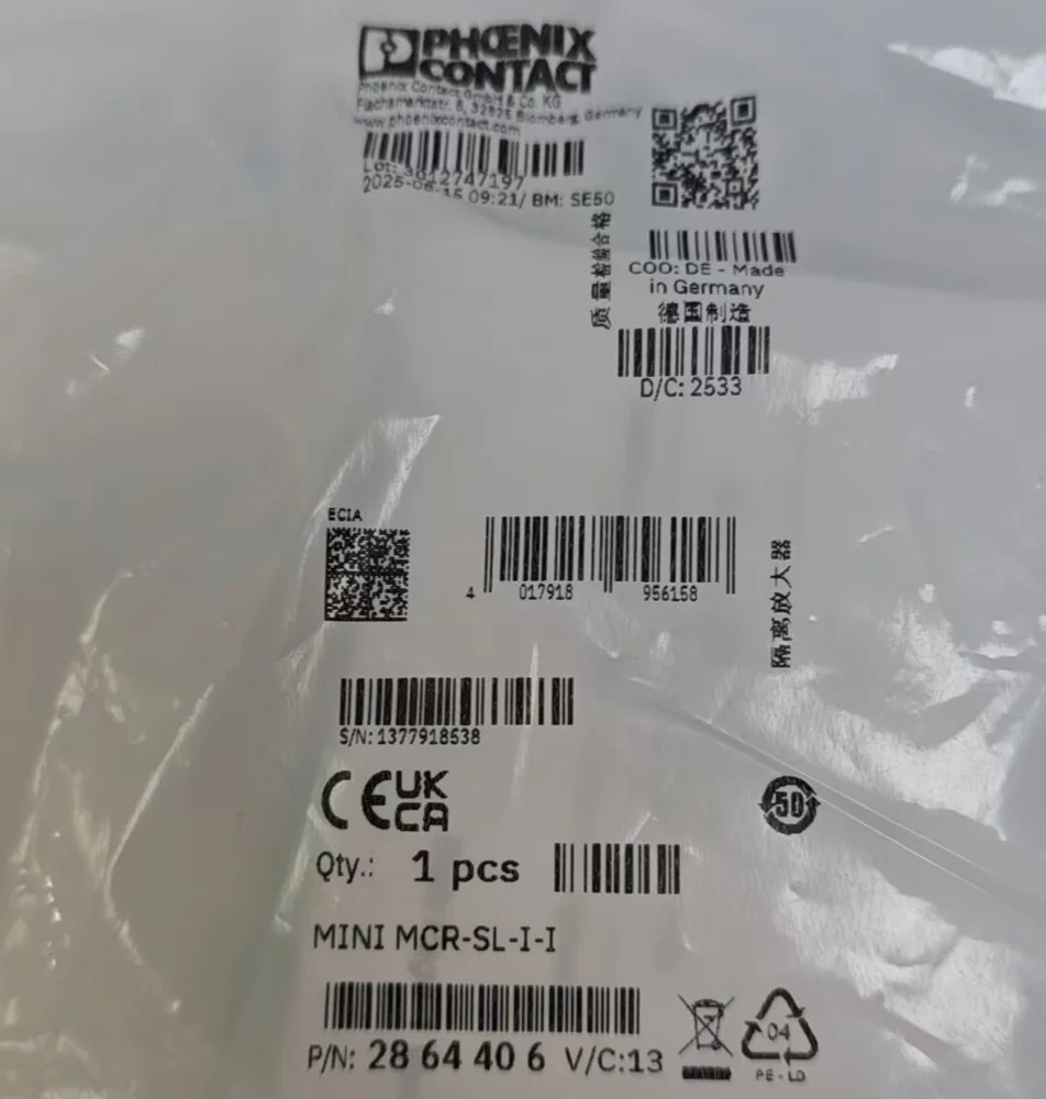 Phoenix Contact MINI MCR-SL-I-I 2864406 packing label