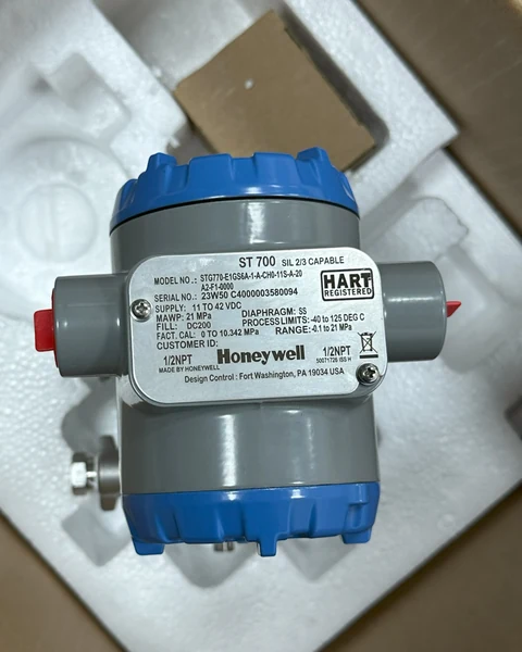 Honeywell ST 700 STG770 pressure transmitter nameplate record
